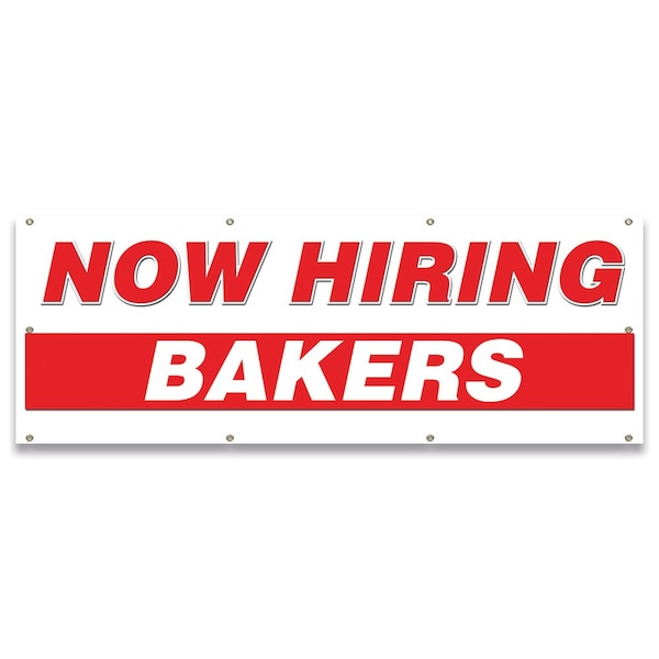 Signmission Now Hiring Bakers Banner Apply Inside Accepting Application Single Sided B-96-30197 - main